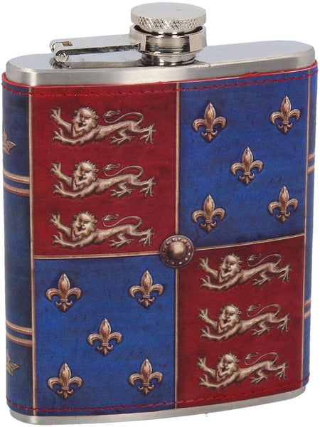 Pacific Giftware Medieval Portable Stainless Steel and PU Hip Flask 7 Ounces Capacity