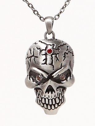 Pacific Giftware Lead Free Alloy Skullface Necklace