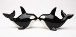 Shaker Orcas Magnetic Ceramic Salt and Pepper Shaker Set Home Kitchen Decor
