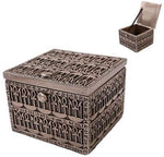 Egyptian Square Artifact Symbols Jewelry Box Figurine Made of Polyresin