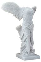 12.25 Inch Marble Painted Cold Cast Resin Nike of Samothrace Statue