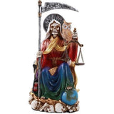 Pacific Giftware Santa Muerte Saint of Holy Death Seated Religious Statue 9 Inch