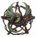 PTC 13 Inch Forest Branch Design Pentagram Dragon Décor Statue Figurine