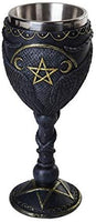 Satanic Cult Baphomet Wine Goblet Made of Resin with Stainless Steel Rim