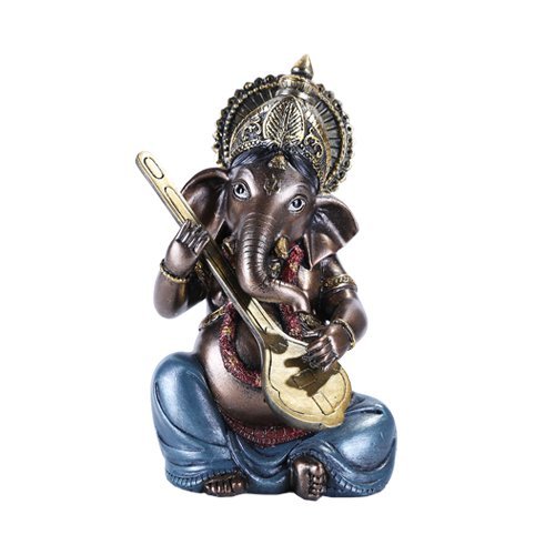 Pacific Giftware The Hindu Elephant Deity Ganesha Music Band - Sitting Ganesh Playing Sitar