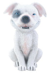 YTC White Grinning Puppy Dog TeeHee Themed Decorative Figurine Statue