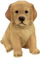 Pacific Giftware Golden Retriever Puppy Statue Realistic Glass Eyes