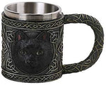 PT Celtic Black Cat Drinkable Coffee Mug with Stainless Steel Inner