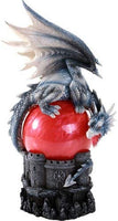 Pacific Giftware Guardian Dragon Perched On Red Sand Storm Ball Collectible Sound Activated