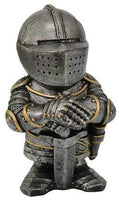 PTC 4.5 Inch Small Armored Medieval Knight with Sword Statue Figurine