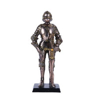 Pacific Giftware 7" Tall Medieval Knight with Sword Statue Figurine Suit of Armor with Stand