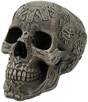 Pacific Giftware Aztec Skull Collectible Tabletop Decorative Accent Figurine 5 Inch