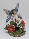 5.5 Inch Chrysanthemum Fairy Sitting on Flowers Statue Figurine