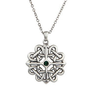 Celtic Flower Pewter Necklace Jewelry- Mystica Collection