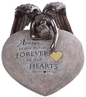 Pacific Giftware PT Weeping Winged Angel Heart Rock Polyresin Decorative Figurine Urn
