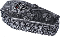Pacific Giftware Spirit Skull Ossuary Style Coffin Lidded Trinket Box 6.75 inch L