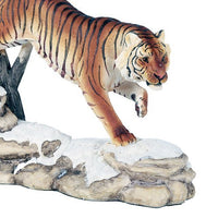 Pacific Giftware Wildlife Bengal Tiger Trotting On Snowcap Rocks 11 Inch Collectible Figurine Statue Home Decor Gift