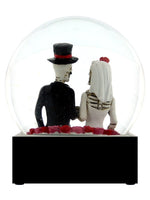 YTC Black and White Day of The Dead Bride and Groom Decorative Water Globe