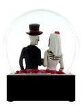 YTC Black and White Day of The Dead Bride and Groom Decorative Water Globe