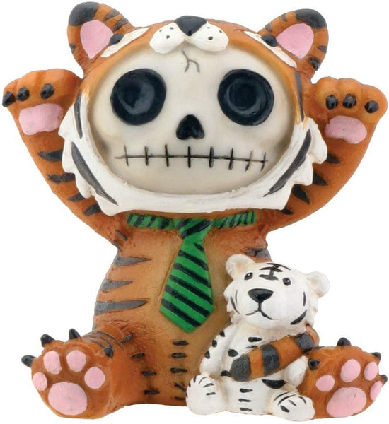 Brown Tigrrr with Small Tiger Furry Bones Collectible Statue