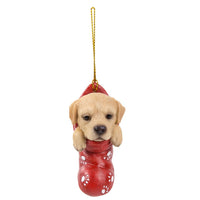 Pacific Giftware Labrador Retriever in Holiday Sock Decorative Holiday Festive Christmas Hanging Ornament