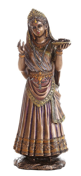 Pacific Giftware Radha Krishna Hindu Deity Figurine Set Indian Deity Collectible 10 Inch (Radha)