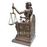 Seated Lady Justice Scales of Justice La Justicia Statue Lawyer Attorney Judge