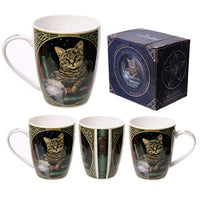 4" Fortune Teller Cat New Bone China Porcelain Coffee Drink Mug