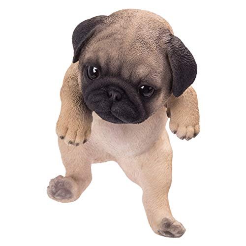 Pacific Giftware PT Realistic Look Hanging Statue Pot PAL Pug Puppy Dog Home Decorative Resin Figurine