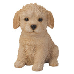 Pacific Giftware Adorable Seated Labradoodle Puppy Collectible Figurine Amazing Dog Likeness Hand Painted Resin 6.5 inch Figurine Great for Dog Lovers Tabletop Decor