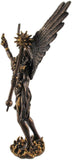 12.75 Inch Archangel Uriel with Spear Religious Resin Statue Figurine