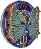 Psyche - Spirit Goddess of Growth & Transformation Round Wall Plaque Designed by Oberon Zell 5.75 Inches Diameter