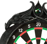 Double Dragons Wall Mount Dart Board Game with Darts Wall Sculpture Decorative Dart Board Game