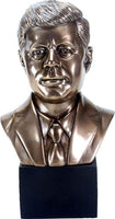 9.25 Inch President John F Kennedy Head Sculpture, Bronze Colored