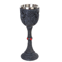 Pacific Trading Gothic Crucible Dragon Resin Wine Goblet Chalice with Stainless Steel Cup