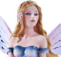 Pacific Giftware Butterfly Winged Fairy with Lone Wolf 9.5 Inch Collectible Figurine