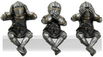 Pacific Giftware Medieval Knights See No Evil Speak No Evil Hear No Evil Whimsical Funny Knights Shelf Sitters Collectible Set