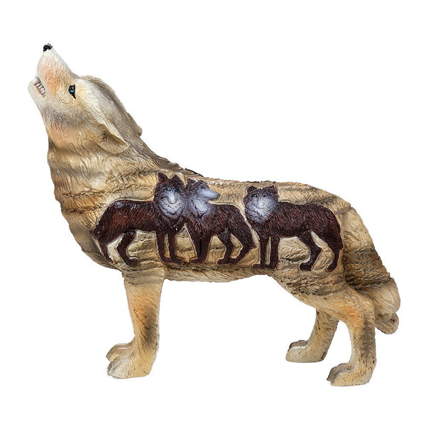 Pacific Giftware The Wolf Spirit Collection Aardwolf Wolfpack Collectible Figurine Howling Wolf 6.25L