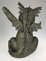 Hip-Hop Dabbing Dancing Dragon Garden Display Decorative Accent Sculpture Stone Finish 10 Inch Tall