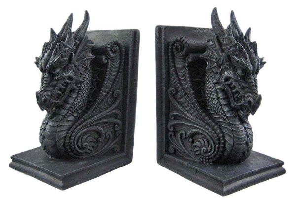 Private Label Gothic Dragon Bookends Midieval Book Ends Evil Medieval 8266