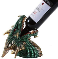 Pacific Giftware Medieval Fantasy Dragon Wine Bottle Holder Statue Bar or Kitchen Table Decor Sculptures