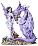 Fantasy Fairyland Dragons Are Romantic Statue by Artist Amy Brown Tabletop Decorative Accent