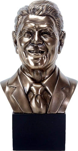 YTC 9.25 Inch Bronze Colored President Ronald Reagan Head Sculpture