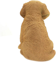 Pacific Giftware Golden Retriever Puppy Statue Realistic Glass Eyes