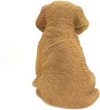 Pacific Giftware Golden Retriever Puppy Statue Realistic Glass Eyes