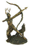 Bronzed Finish Artemis Moon Goddess Greek Statue Diana by Pacific Giftware