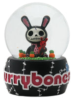 Furrybones Black Bunny Bun Bun Glittery Water Globe