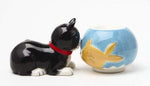 Cat and Fish Magnetic Salt and Pepper Shaker Home Kitchen Decor