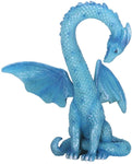 YTC 5.5 Inch Blue Love Dragon Colorful Decoration Statue Figurine