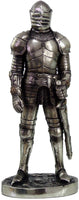 PTC 7 Inch Armored Medieval Knight with Sword Resin Statue Figurine